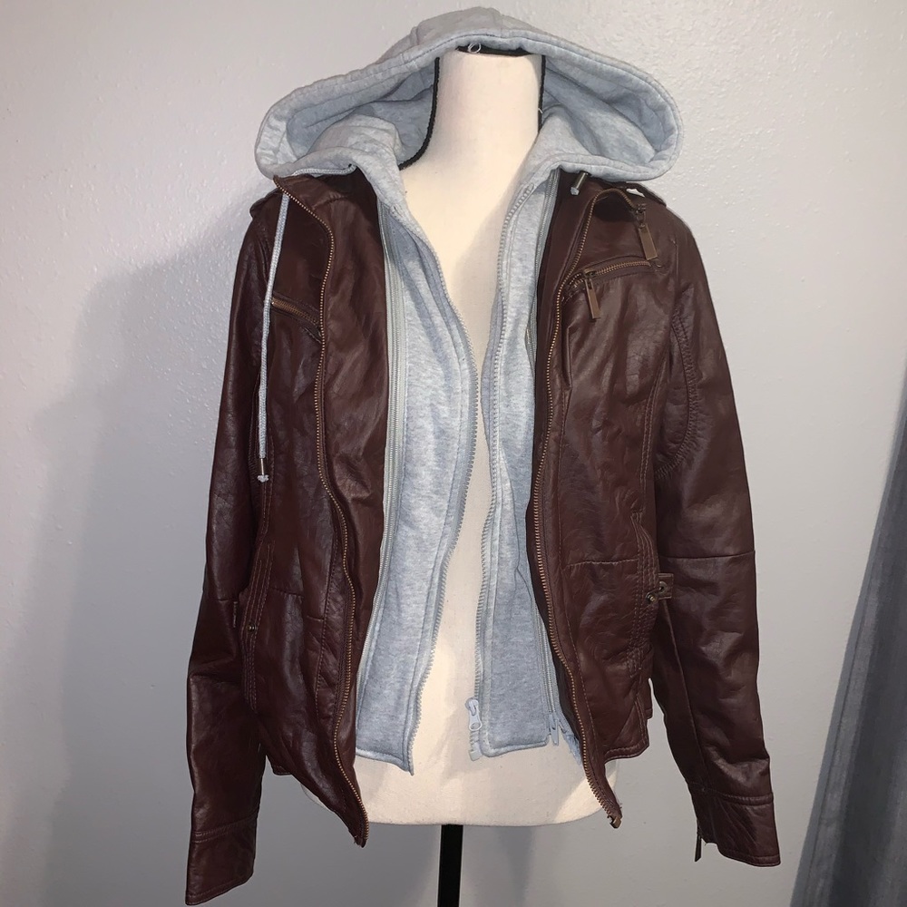 Faux leather jacket
